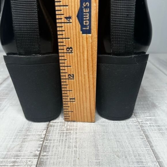 Halston Vegan Leather Heeled Platform Chelsea Boots - Size 8 - Picture 8 of 11